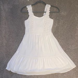 Cute white cottage core summer dress